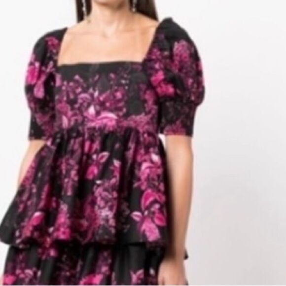 NWT Alice + Olivia Womens Mini Dress Emmalou Stretch Cotton Tiered size 2 $440 - Picture 10 of 10